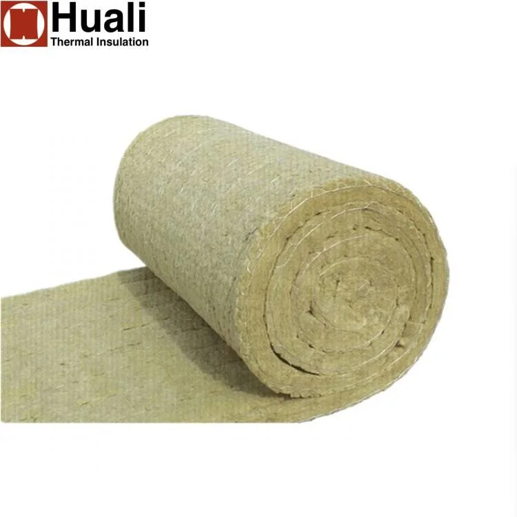 Thermal Insulation Roofing Material Rock Wool Blanket Sound Absorption Rock Wool Mat