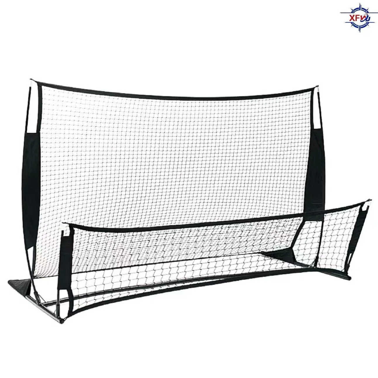 High and Low Double-Sided PE Knotless Netting Soccer Football Training Goals Equipment