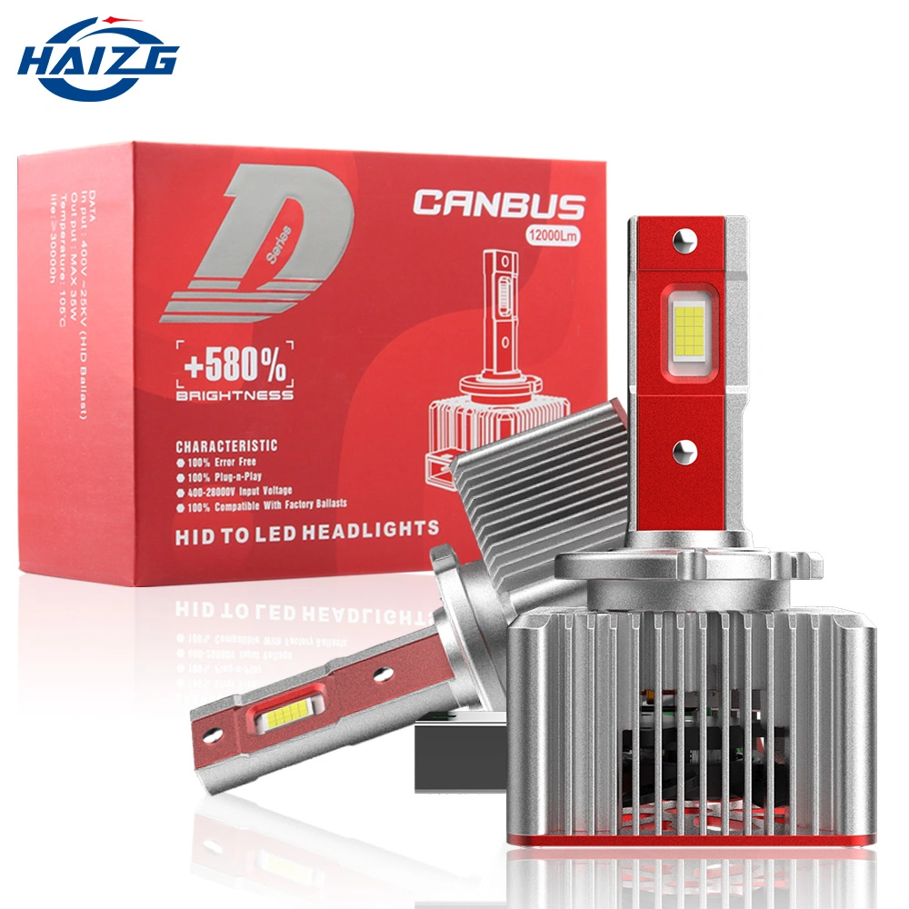 Haizg High-Power D Series LED Headlights D1s D2s D3s D4s in-Line Non-Destructive Replacement of The Original Car HID Xenon Light