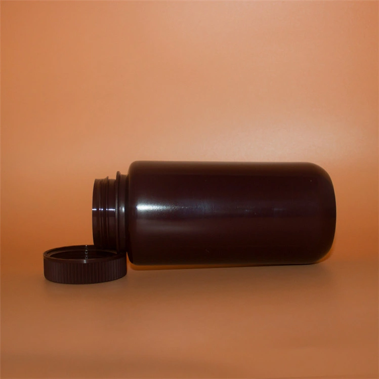 Plastic 250ml 500ml Amber Reagent Bottle with Screw Cap