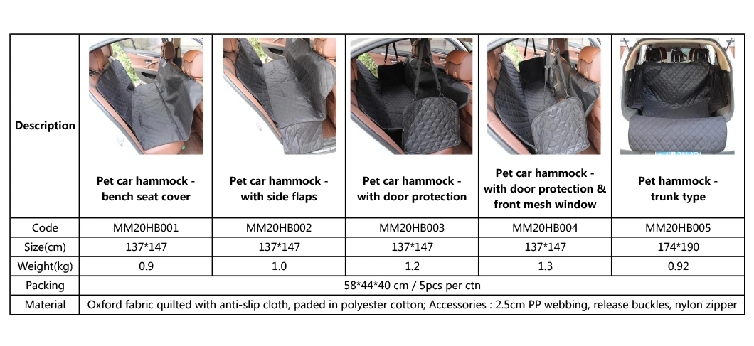 Easy-Cleaning Back Seat Cover Car Hammock Pet Dog Products Mokofuwa