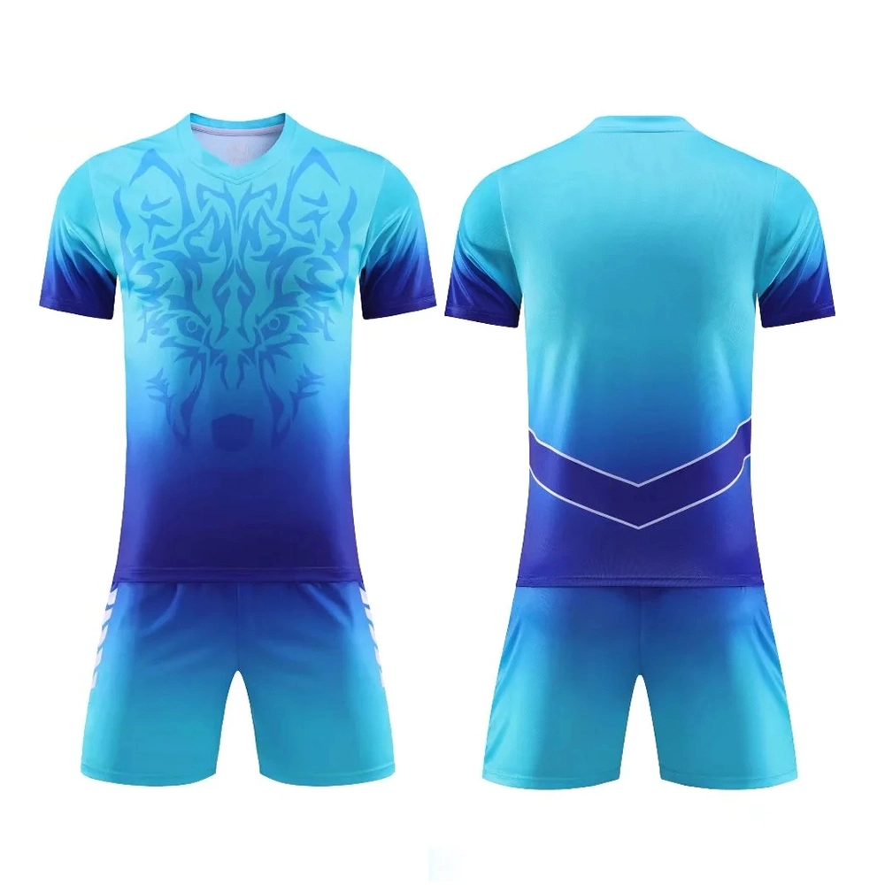 New Popular Design Custom Retro Training Football Jersey Full Set Quick Dry Club Men Soccer Uniform Shirts