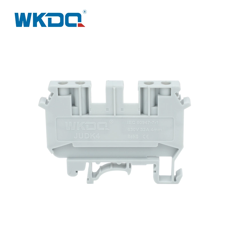 Cuatro bloques terminales dobles de conductor de carril DIN Judk 4