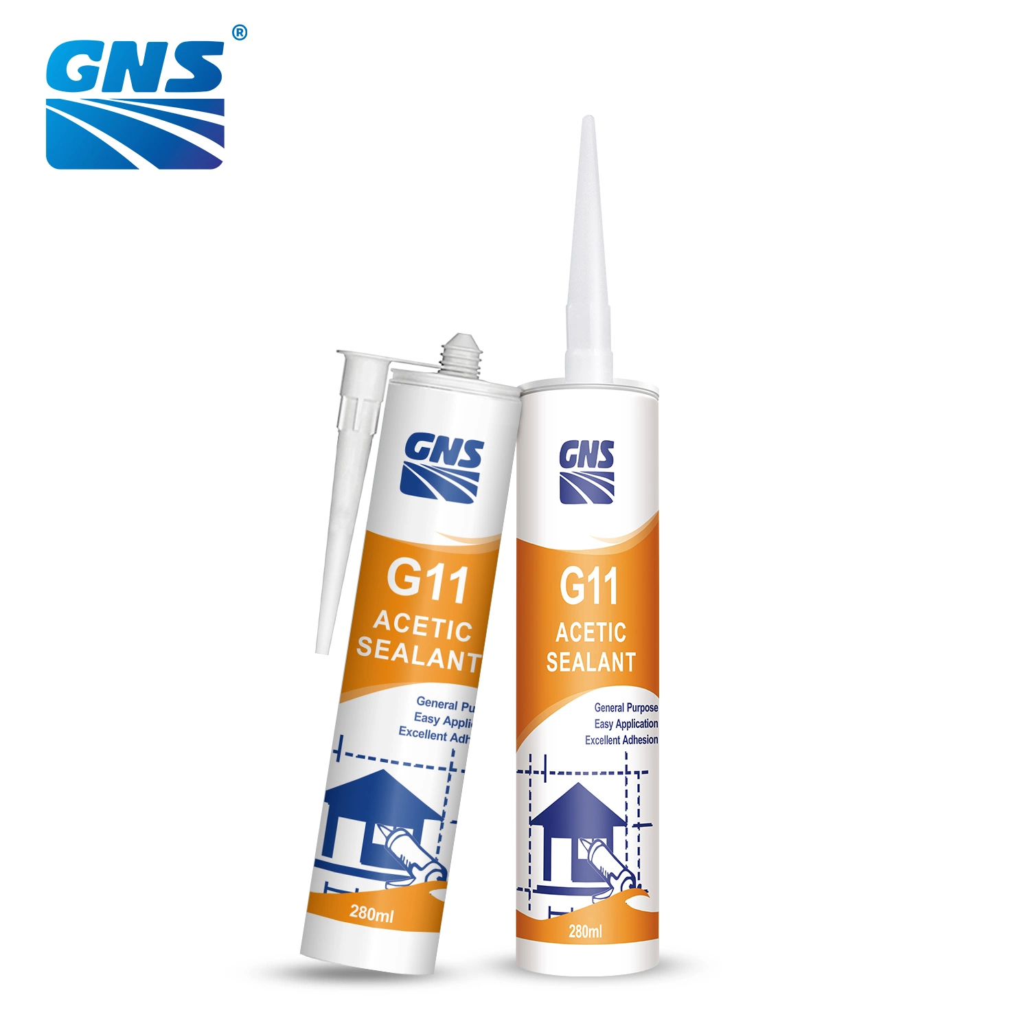 Gns Building Material Acetic Silicone Sealant Glue Glass Sealant Silicone for Door and Window