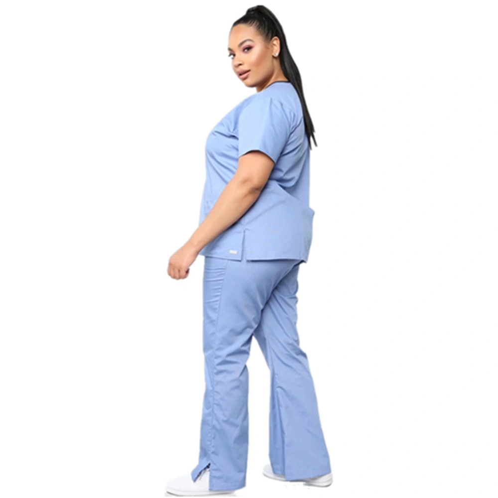 Fashionable Nurse Uniform Designs Medical Women Scrub Set Pictures & Photos