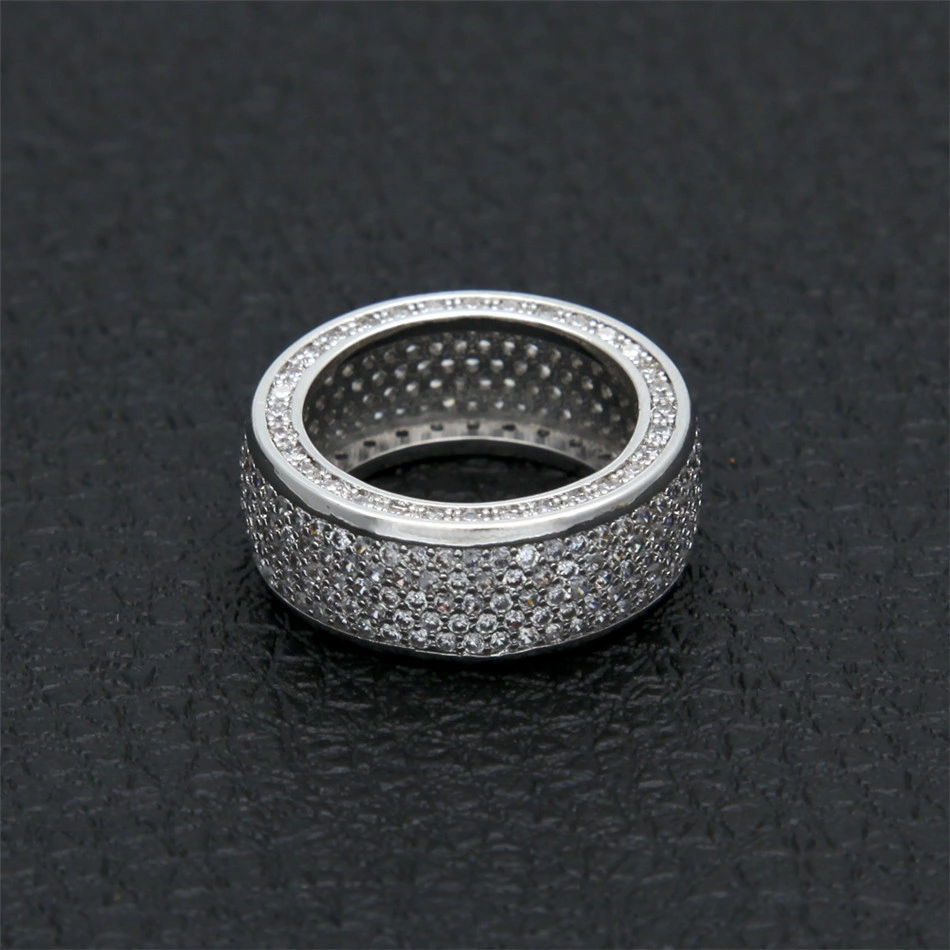 Hip Hop New Zircon Micro Men&prime; S Diamond Ring