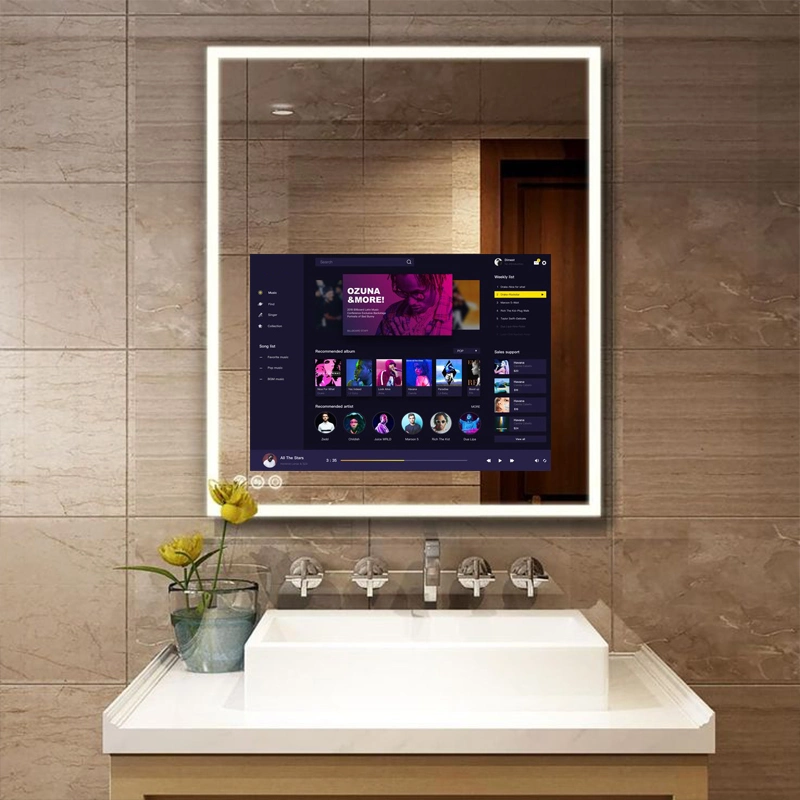 Téléviseur de salle de bains LCD étanche Smart Android 22 pouces TV de l'hôtel Téléviseur d'extérieur 4K étanche