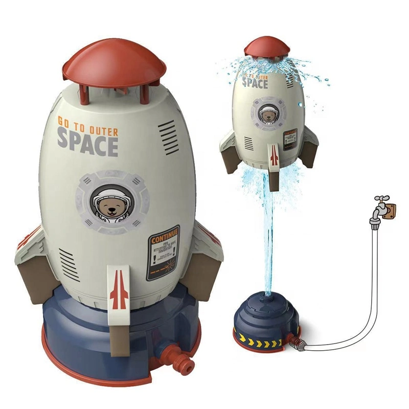 New Space Rocket Rotating Flying Outdoor Water Pressure Spray Toy Water Gun