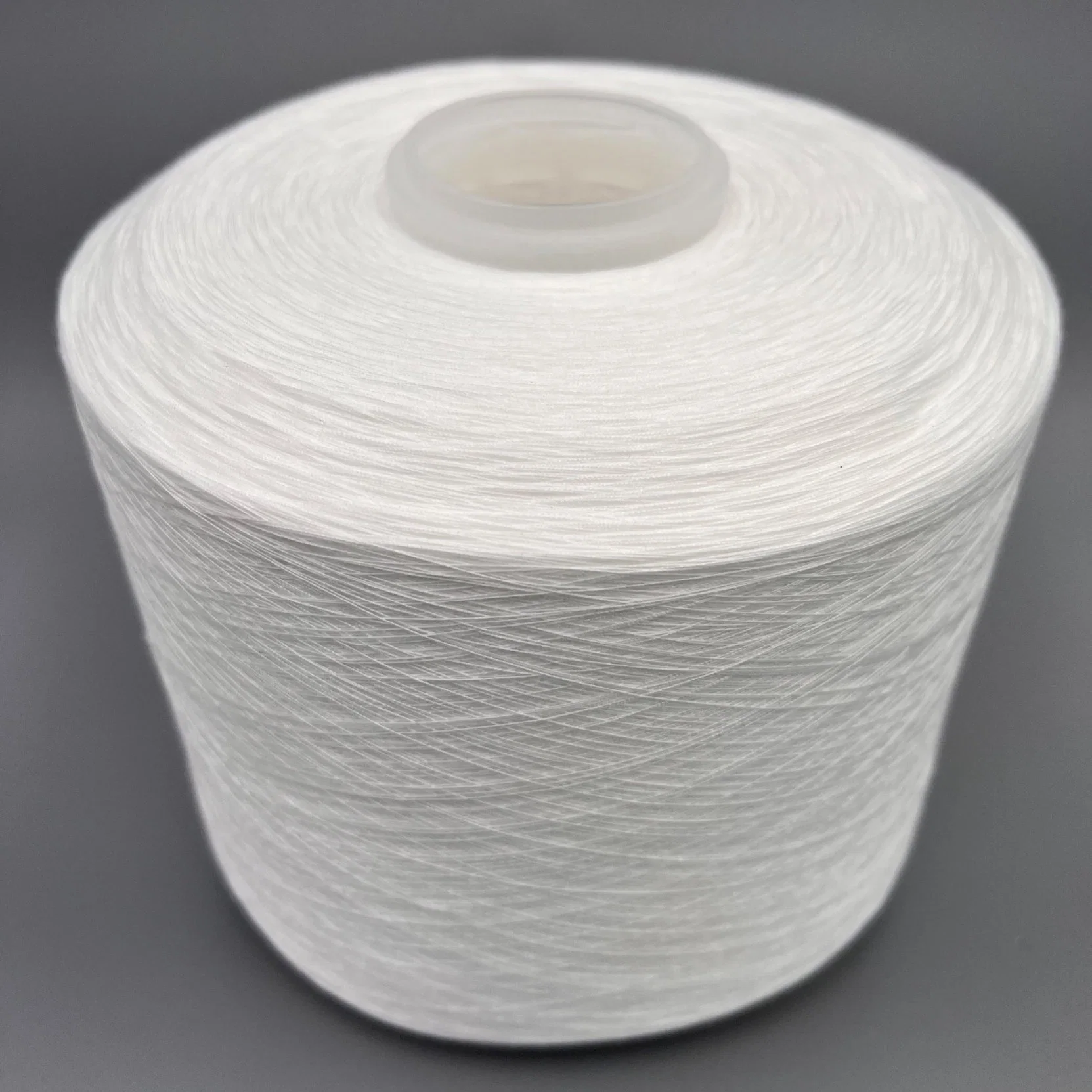 Knitting Yarn 100pct Spun Polyester Raw White Yarn 20s/30s/40s/50s/60s for Garment Sewing of Thick/Thin Fabric with High Quality Virgin Bright, Tfo/Ring Spun