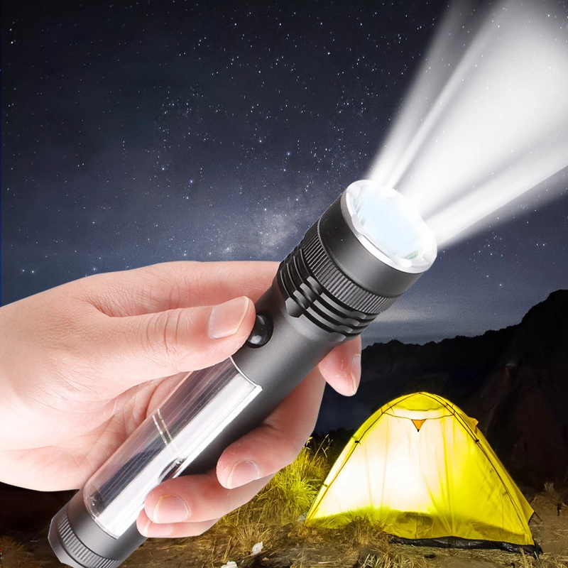 Brightenlux Super Bright High Lumen Power Flash Lights, USB Rechargeable Battery LED Solar Tactical Flashlight & Torches Light