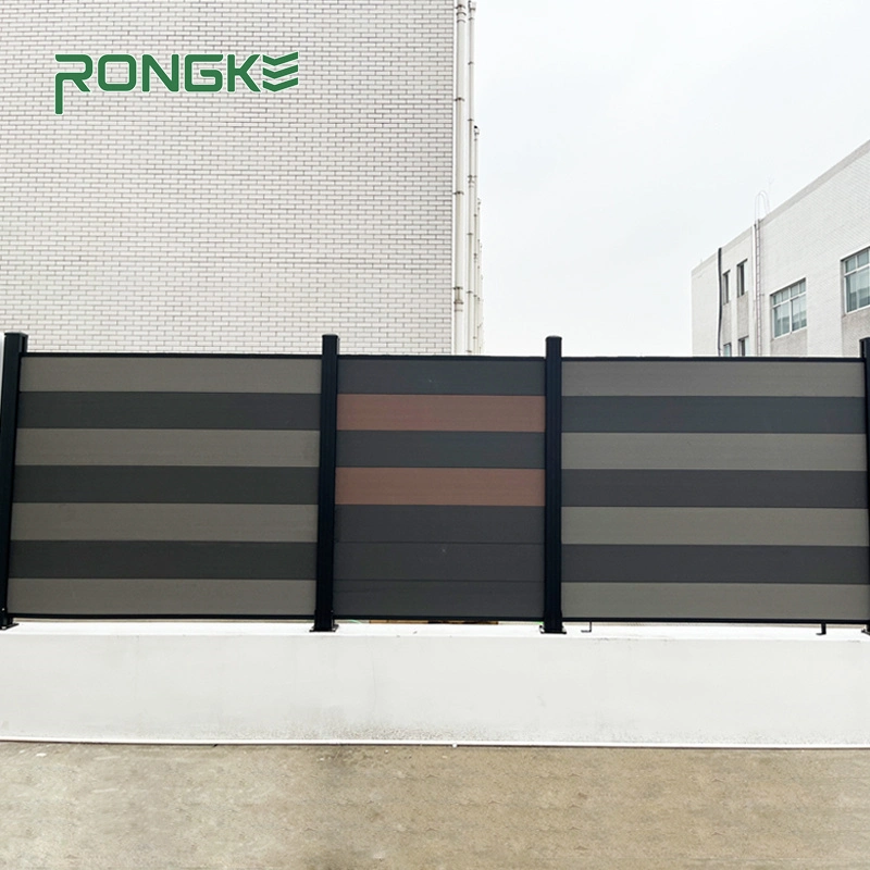 Outdoor Wood Plastic Composite Aluminium Post with WPC Fence Sets Outdoor WPC Garden Fence