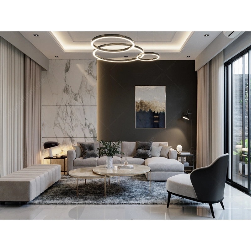 Helles Luxus Schlafzimmer und Wohnzimmer Design für Hotel Villa Möbel