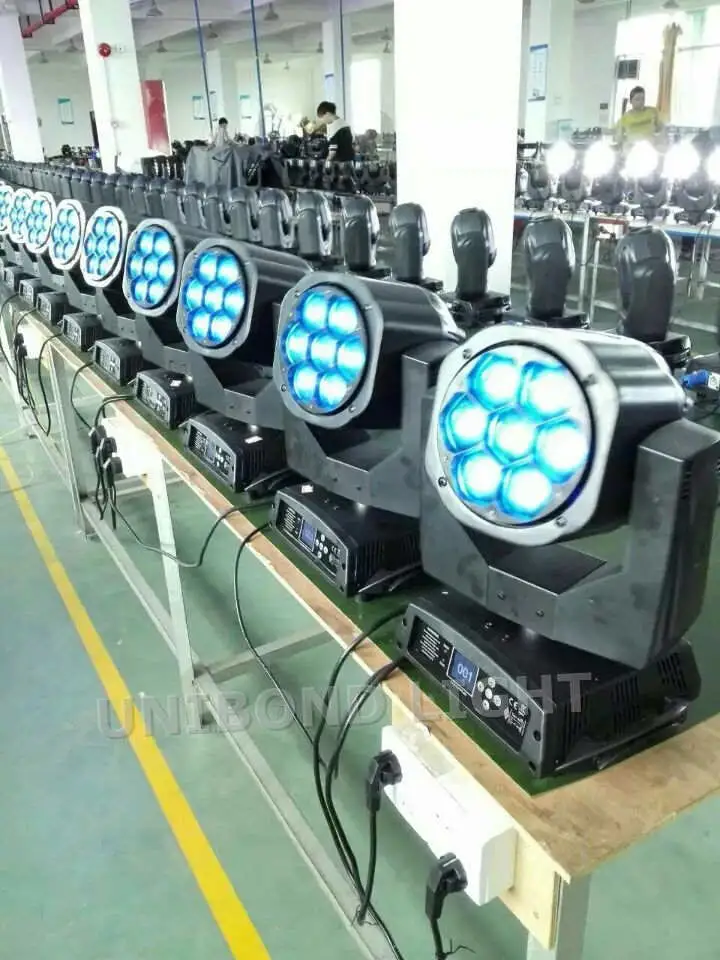 7PCS 15W with LED Bulb 4-in-1 Be Eye LED Moving Head and Stage Light DJ Equipment