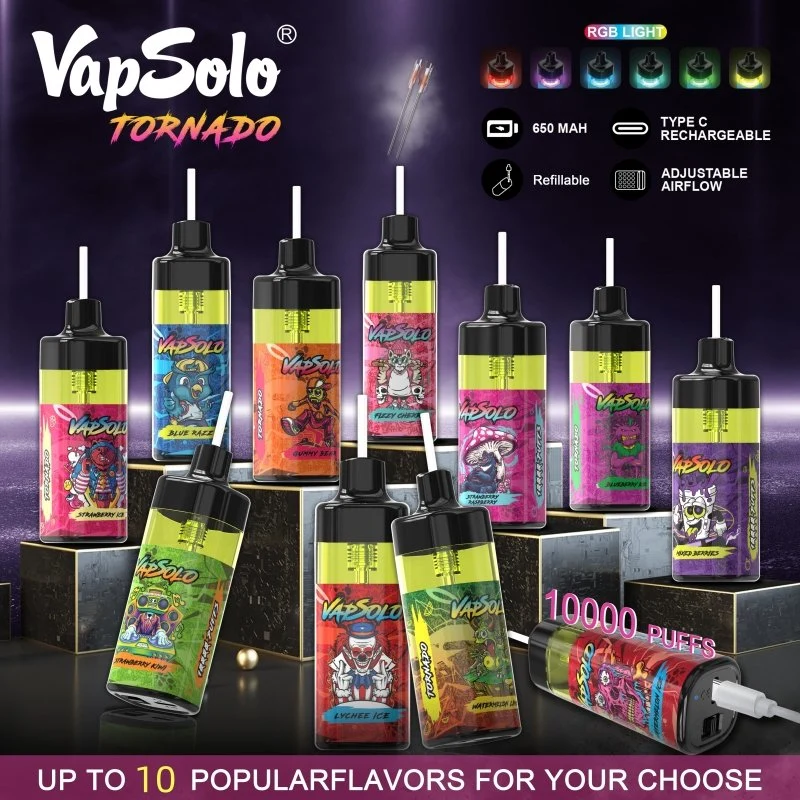 Vapsolo King Cheap Hookah Pen 10000 Puffs malla bobina E Lápiz VAPE VAPE desechable Pod