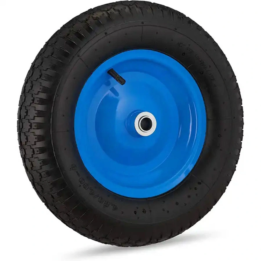 Original Factory Supply 400-8 Rubber Tire Solid Flat-Free 4.00-8 Heavy Duty Wheel for Wheelbarrow