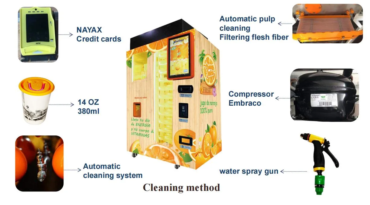 Orange Juice Vending Machine with Cooling System Making Money at Home Online