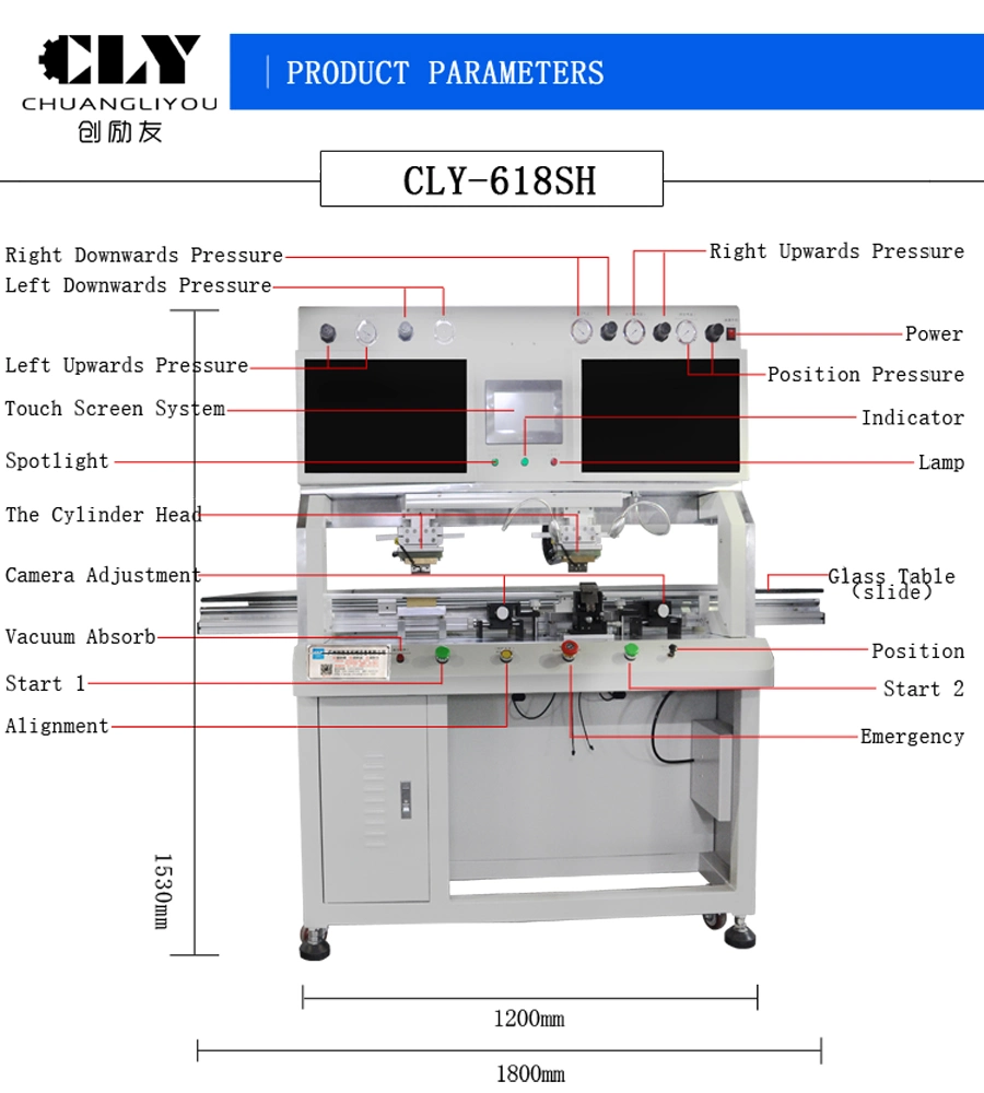 Double Head Acf Bonding Machine 618sh Fog Tab Bonding Machine LCD TV Panel Repair