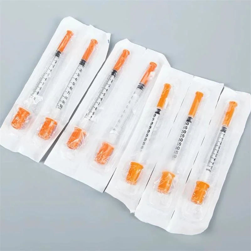 Wholesale/Supplier Sterile Insulin Syringe PE/Blister Package 0.5ml 1ml U-40/U-100 with Fixed Needle