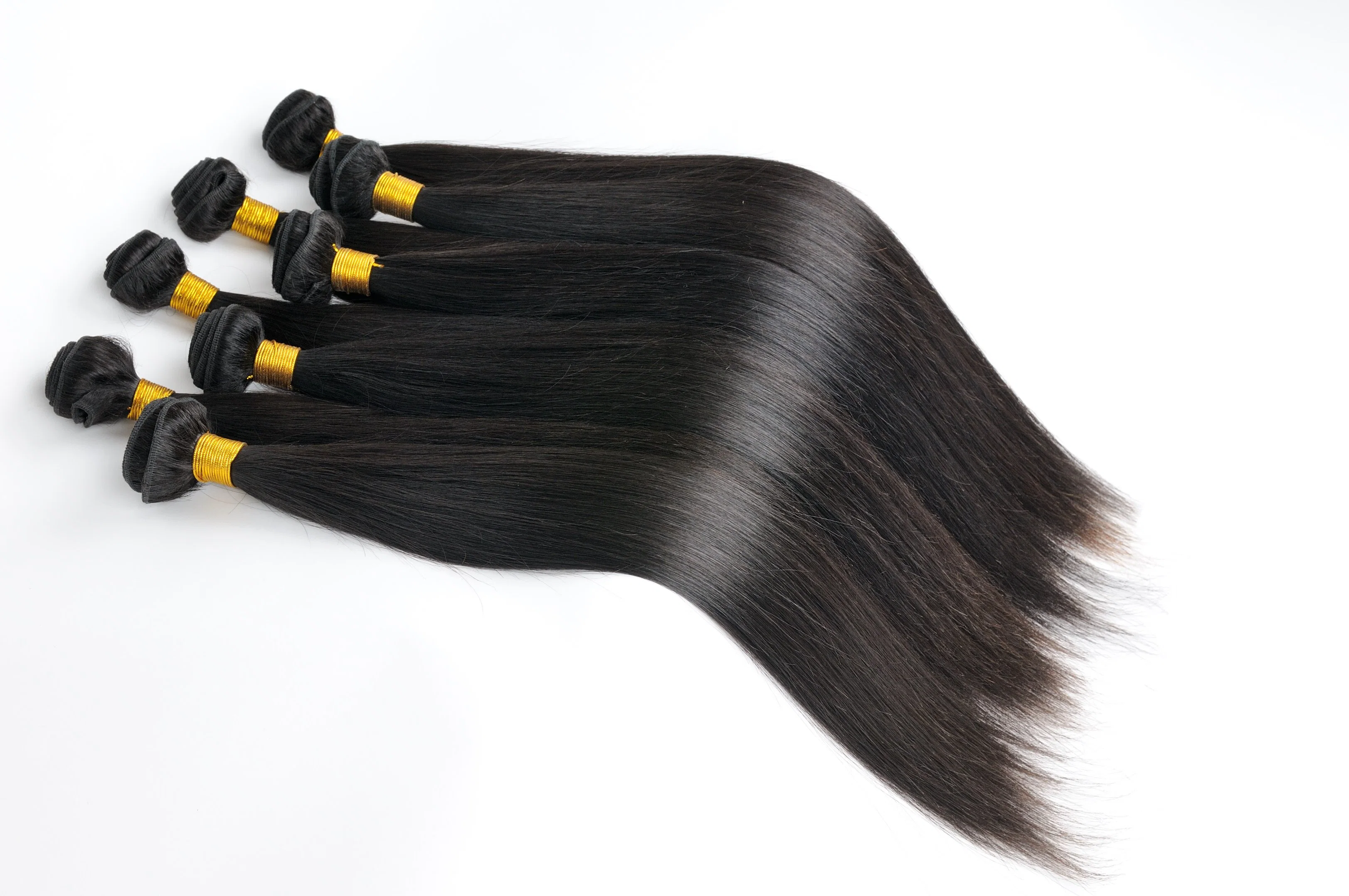 Preço por grosso de fábrica extensão de cabelo de 8-30 polegadas Top Quality Remy Cabelo grosso trama cabelo humano tecelagem