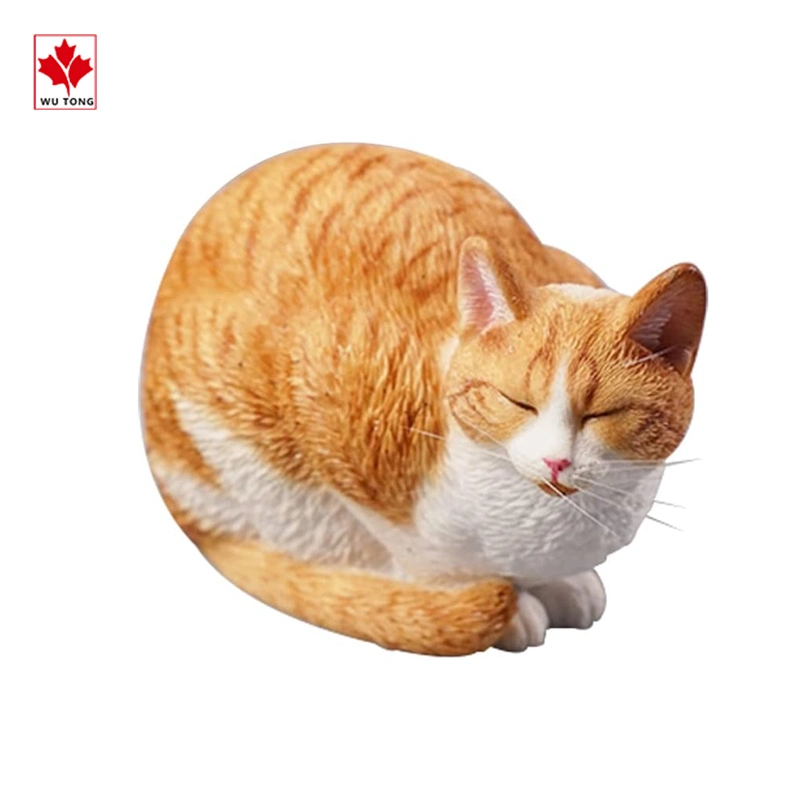 Custom Realistic Sleeping Cat Figurine Home Decoration