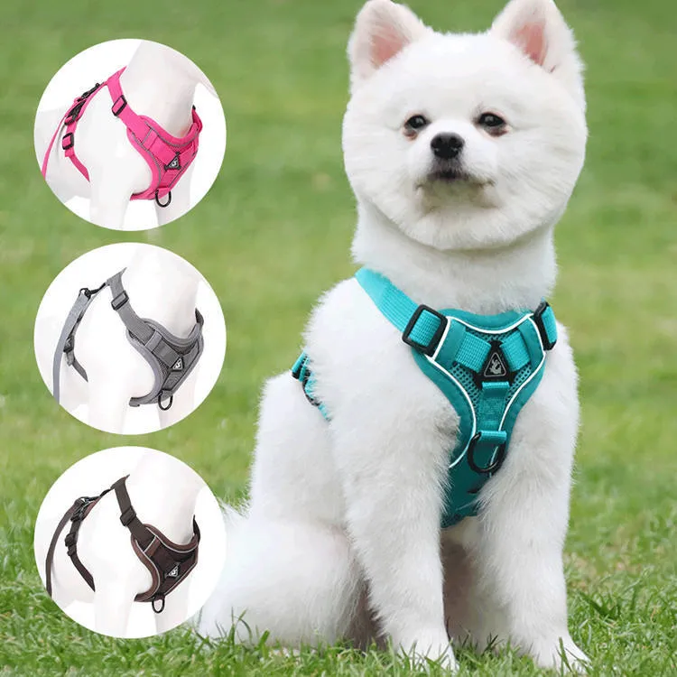 2023 Pet Products Pet Supplies Pet Dog Harness and Leash Soft Adjustable Vest Harnesses