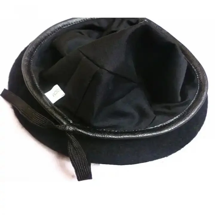 Wholesale/Supplier Customized Black Wool Beret Safety Tactical Hat for Men