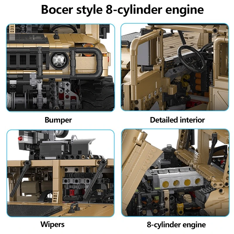 Niño Niño Bloque de construcción Ladrillo Construcción Inteligencia Ensamblado Recogida todoterreno Radio Control Remoto Eléctrico R/C Coche Vehículo Conjunto Modelo Juguete al por mayor.