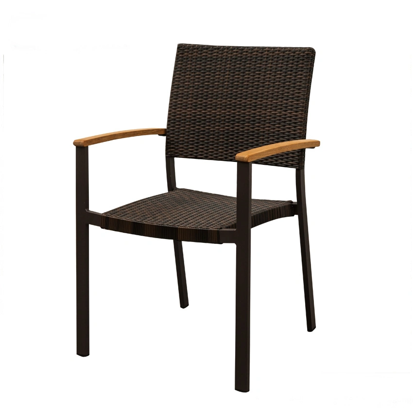 Outdoor Furniture Home Hotel Patio Teak Arm Rattan Garden Chair