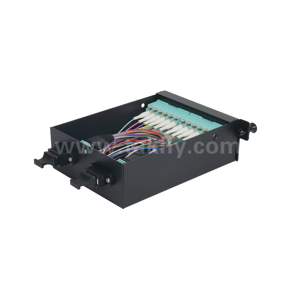 1u bandeja extraíble de empalme de fibra Módulo MPO MTP 96c Patch Panel