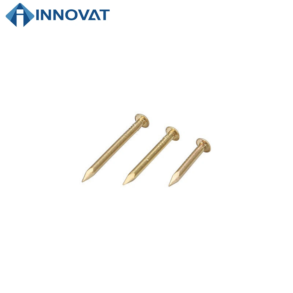 Dia 1.2mm-3mm Pure Copper Nail Round Head Brass Nail Drum Nail for Wooden Furniture Hot Sale Frame Accessories Flat Round Head Copper Brass Nail for Musical