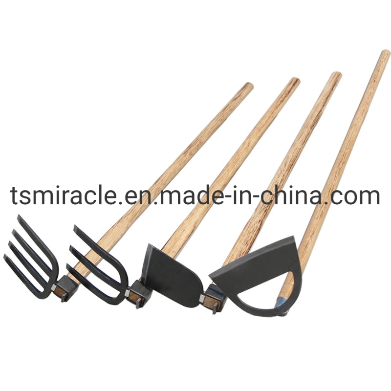 Agricultural Long-Handled Hoe Rake Three-Pronged Four-Pronged Rake Garden Weeding Reclamation Garden Gardening Tool