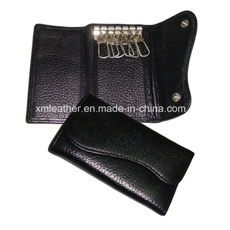 Soft Leather 6 Hook Key Case Car Keychain Holder