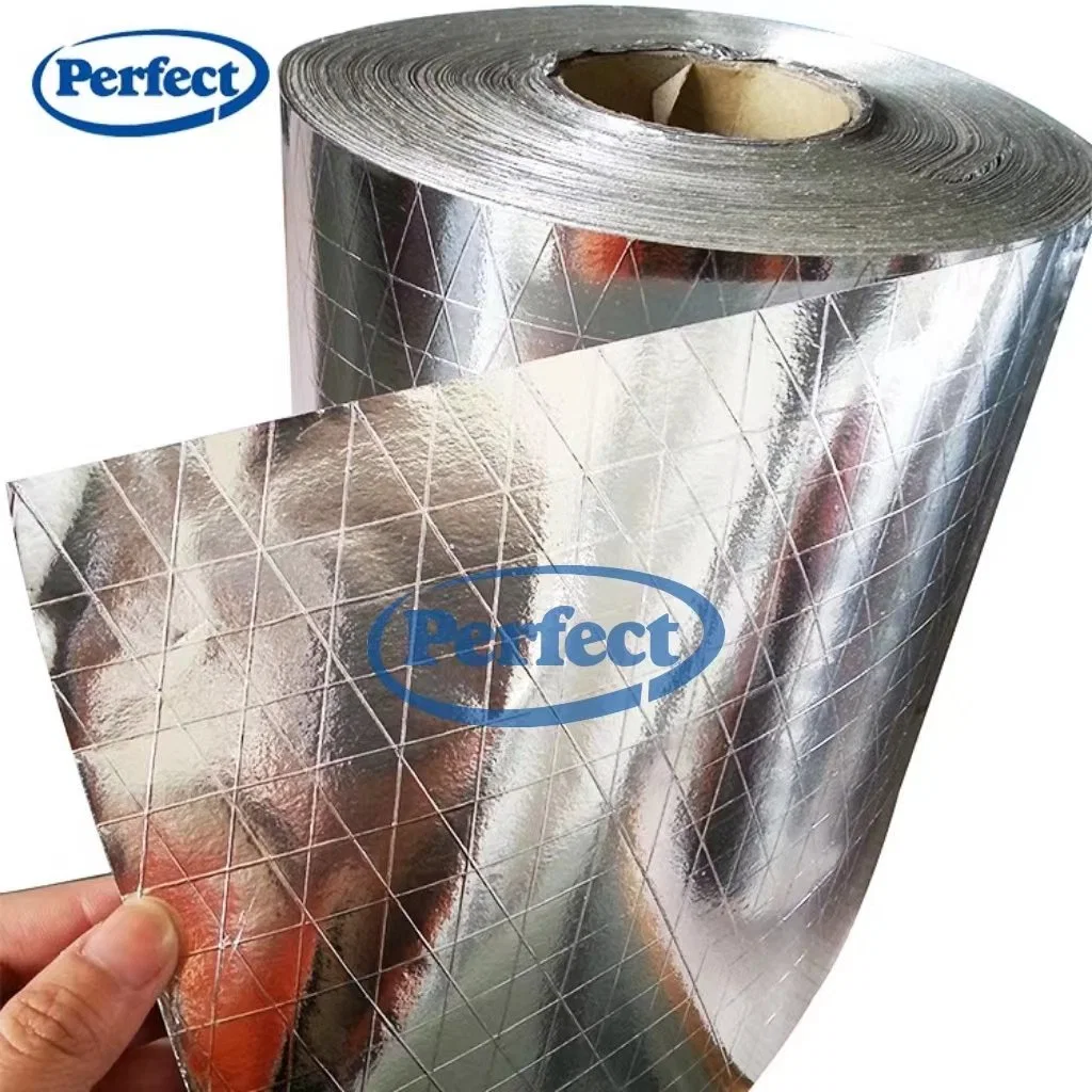 Double Sides Alu Foil Kraft Paper Thermal Reflective Foil Self Adhesive Tape for Industrial Insulation