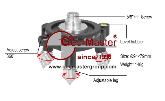 Rotating Laser Mount (w. 5/8" male Adapter) for Laser Levels (DOT Laser, Line Laser)