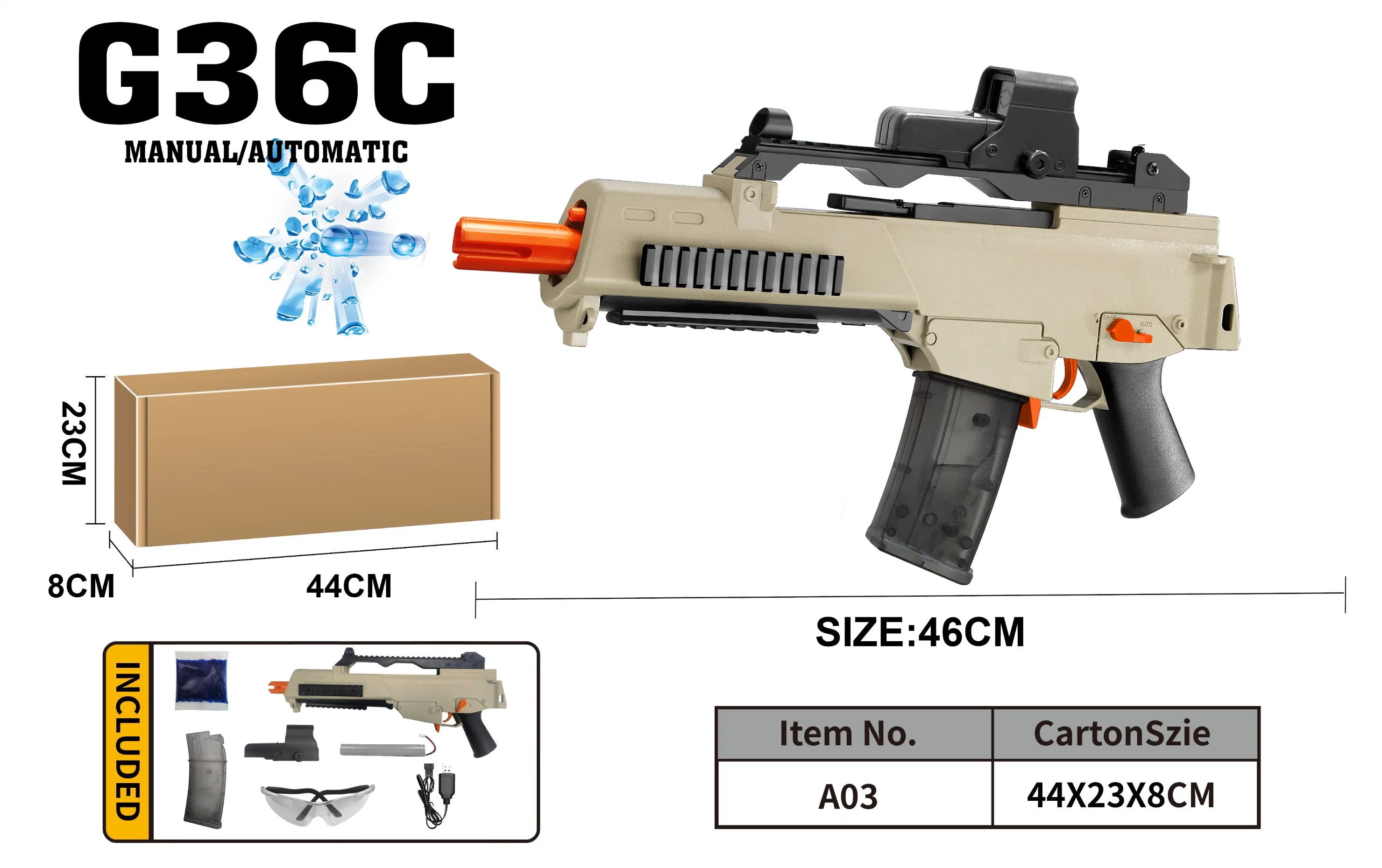 Pistola de agua eléctrica Gel Blaster Gel de agua AKM pistola de Blaster Para niños