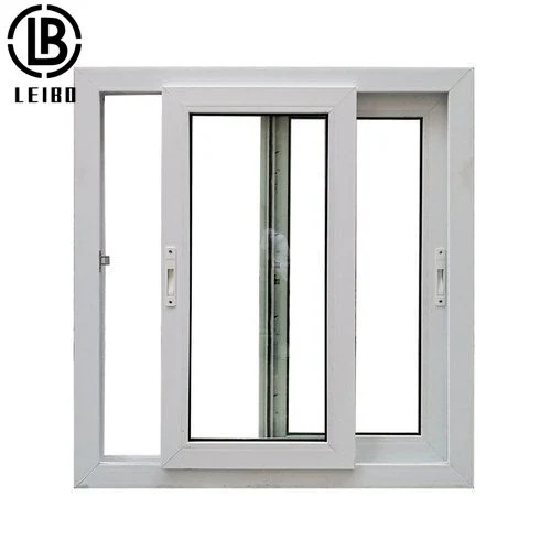 UPVC/PVC Cristal doble ventana deslizante de plástico con alta calidad