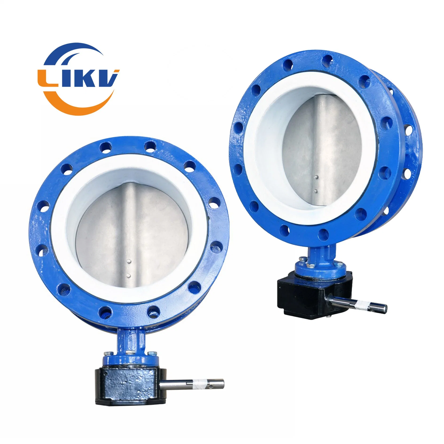 PTFE Lined Seat U Section Flanged Butterfly Valve DIN2501 Pn10/Pn16 ASME B16.1 150lb JIS B2220 10K