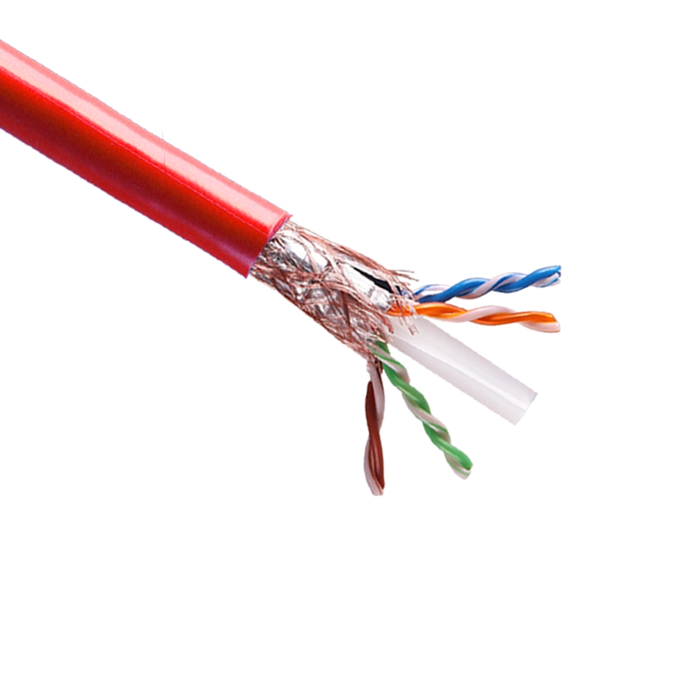 Shielding 0.56mm 23AWG 1000FT Bc FT6 Flame Retardant Interior Orange 600 MHz Safety Defense Hot Sale Certified LAN Cable