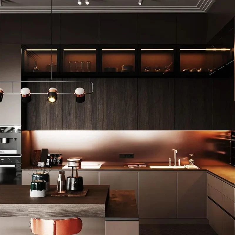 Modern Modular Kitchen Cabinets European Style Lacquer Kitchen Designs Made in China Manufacturing