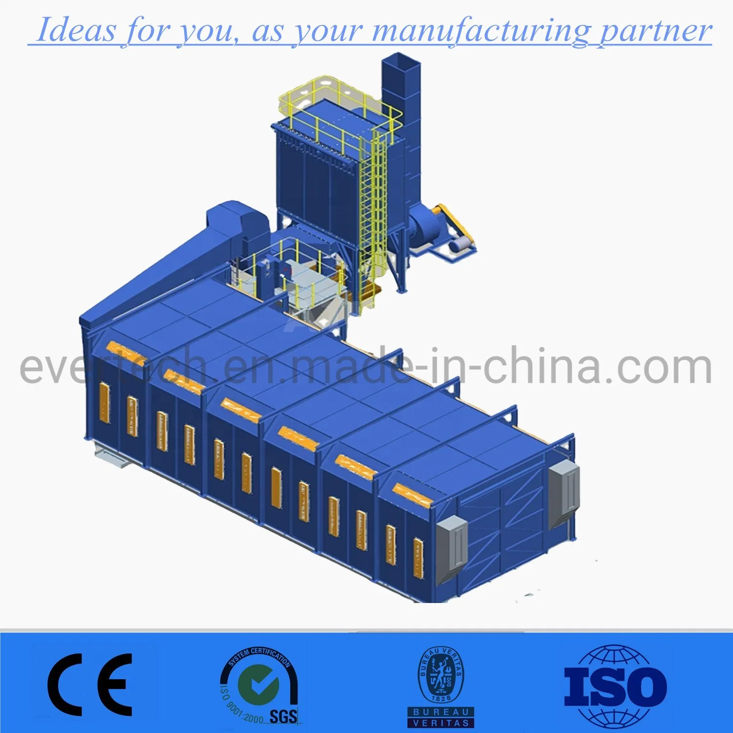 China Factory Movable Container Sand Blasting Room Booth with Crane System