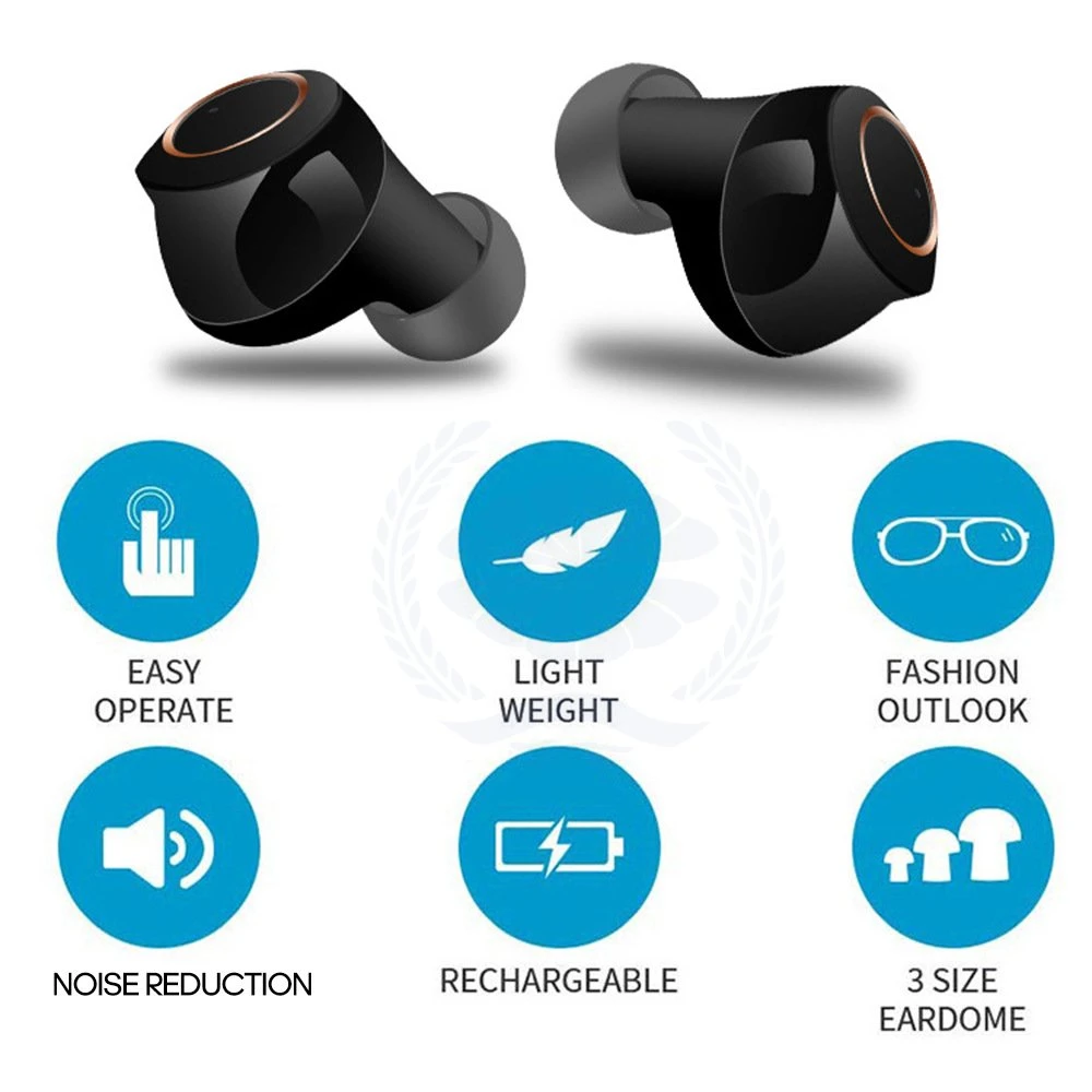 Wireless Bluetooth Hearing Aid Sound Amplifier Cic Rechargeable Box Earphone Hearing Aid for The Elderly