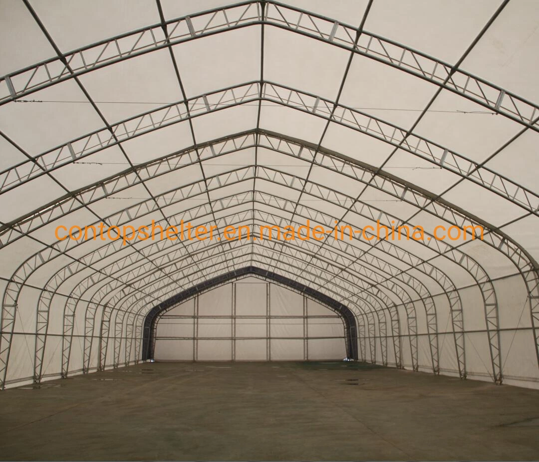 Outdoor Industrial PVC Fabric Storage Tent Warehouse Shelter Prefabricated Building