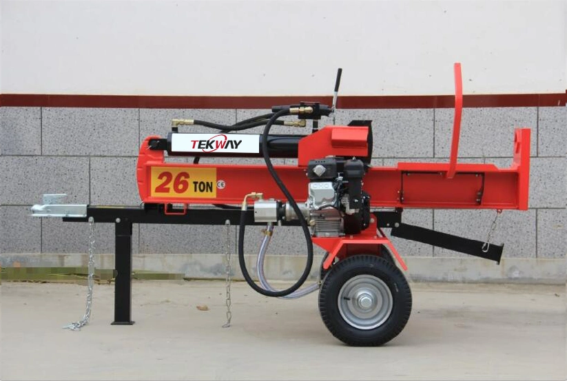 Petrol 2 Handle Gas Log Splitter Briggs Engine 6.5HP Firewood Cutting Machine