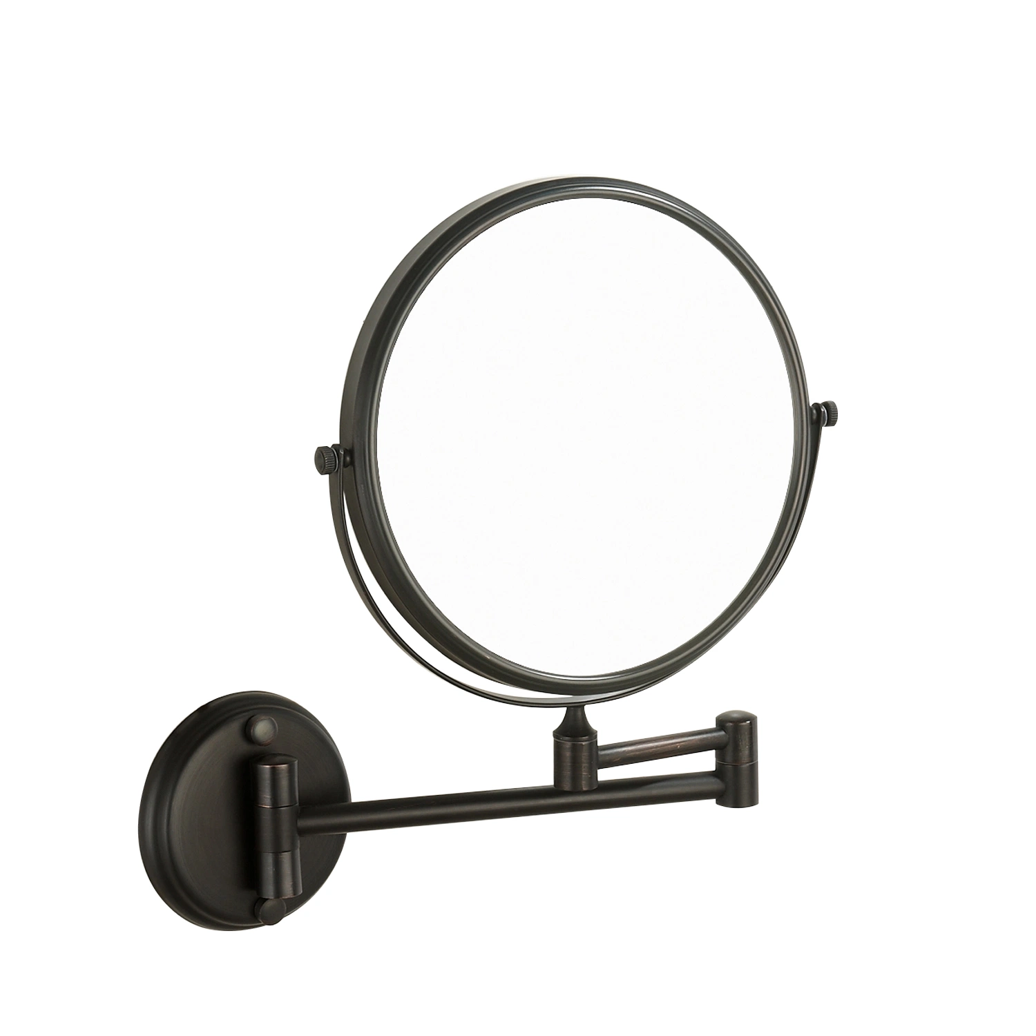 8 Inch Gold Finish Two-Sided Swivel Wall Mounted Magnifying Bathroom Makeup Mirror