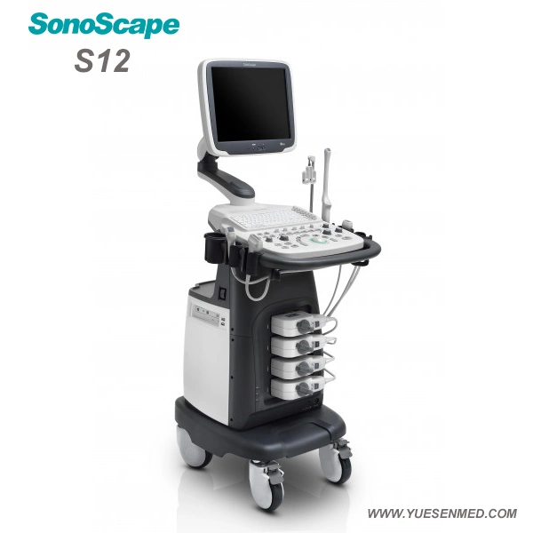 Hospital Medical Trolley 4D Color Doppler Sonoscape S12