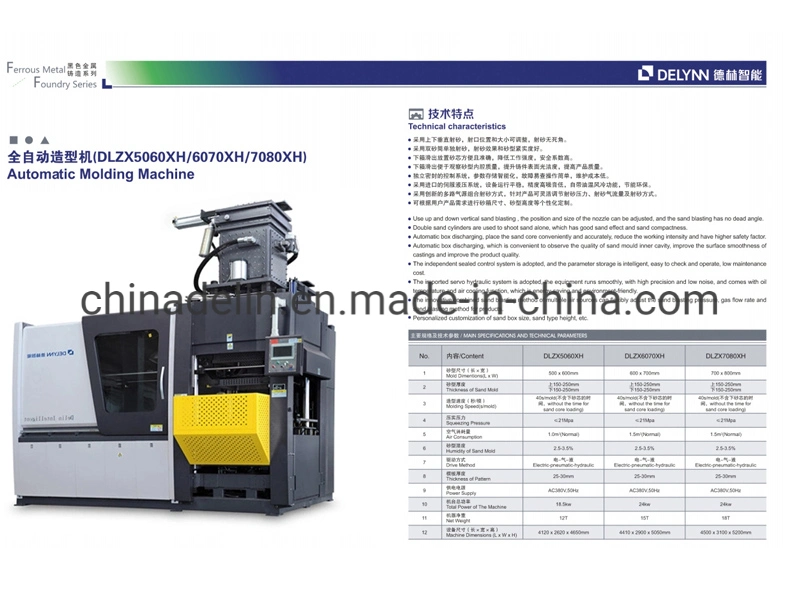 Horizontal Blowing Delin Automatic Molding Machine for Manhole/Metal/Iron Casting