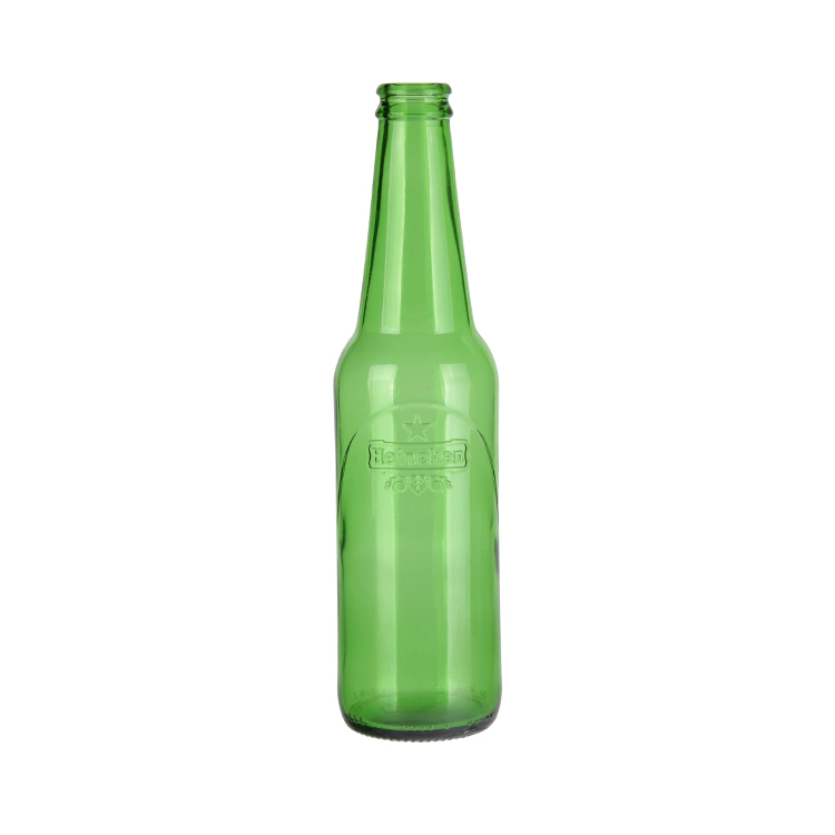 Factory Price Custom 330ml 500ml 640ml 750ml Green Beer Glass Bottle