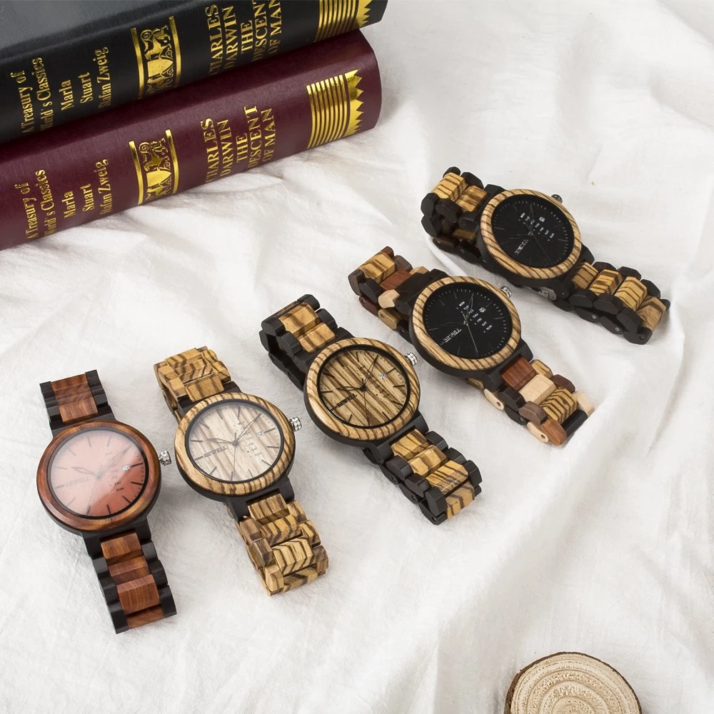 Hot Selling Mix Wood Japanese Movement Unisex Wooden Wrist Watch