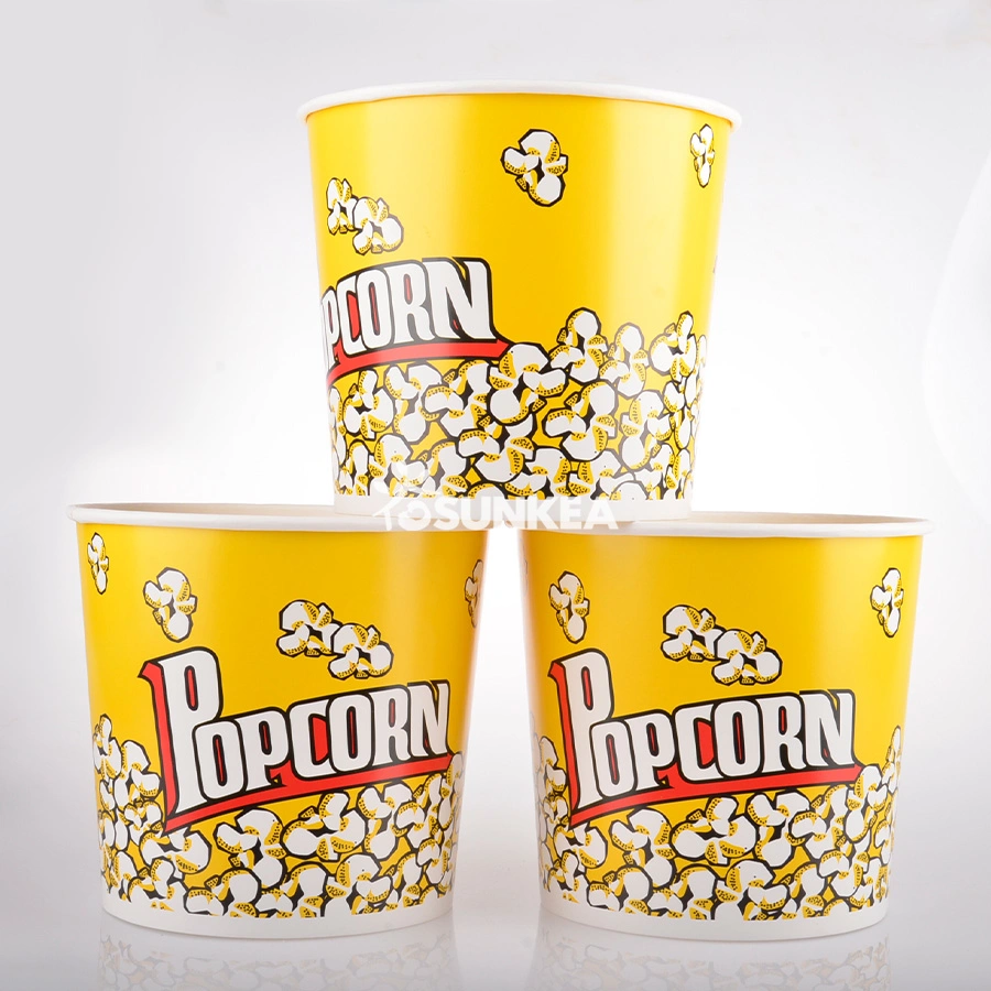 64 Oz Popcorn Buckets Disposable Reusable Printed Movie Theater Popcorn Tub