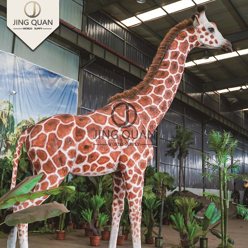 Animatrónica 3D Giraffe tamanho da vida Animais Design de pose realista Animatrónica Mecânica no Parque Exterior simulou Giraffe personalizado